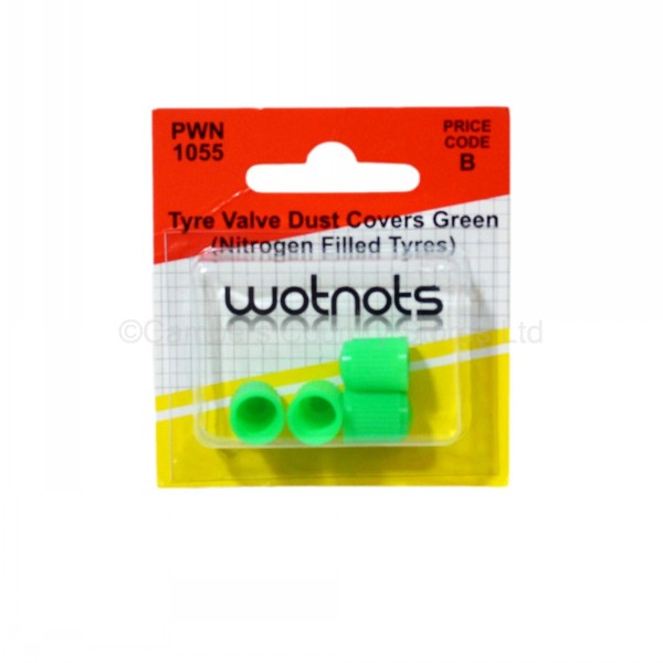 Wotnots Tyre Valve Dust Caps Green 4 Pack Cambers Country Store